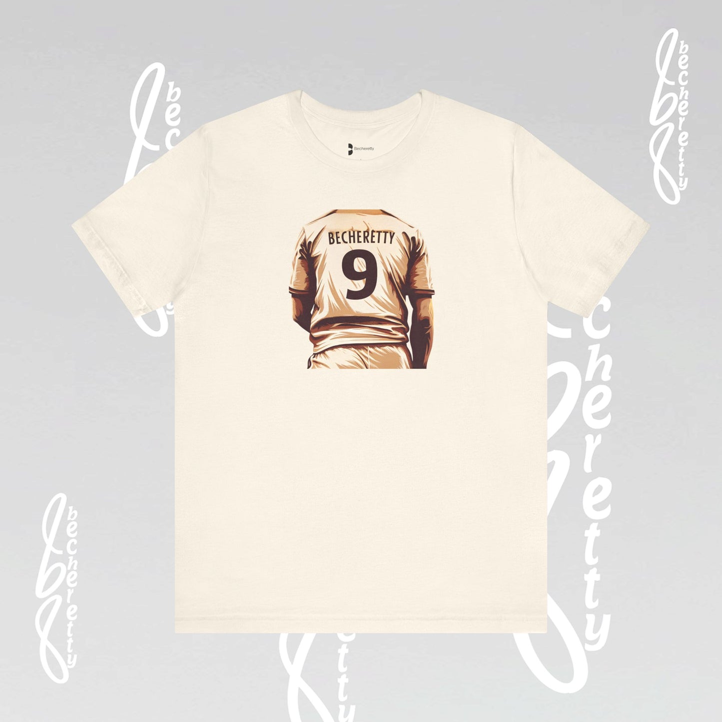 Soccer T-shirt Number 9 - Graphic Becheretty - Perfect Gift for Soccer Fans - Game Day, Casual Wear