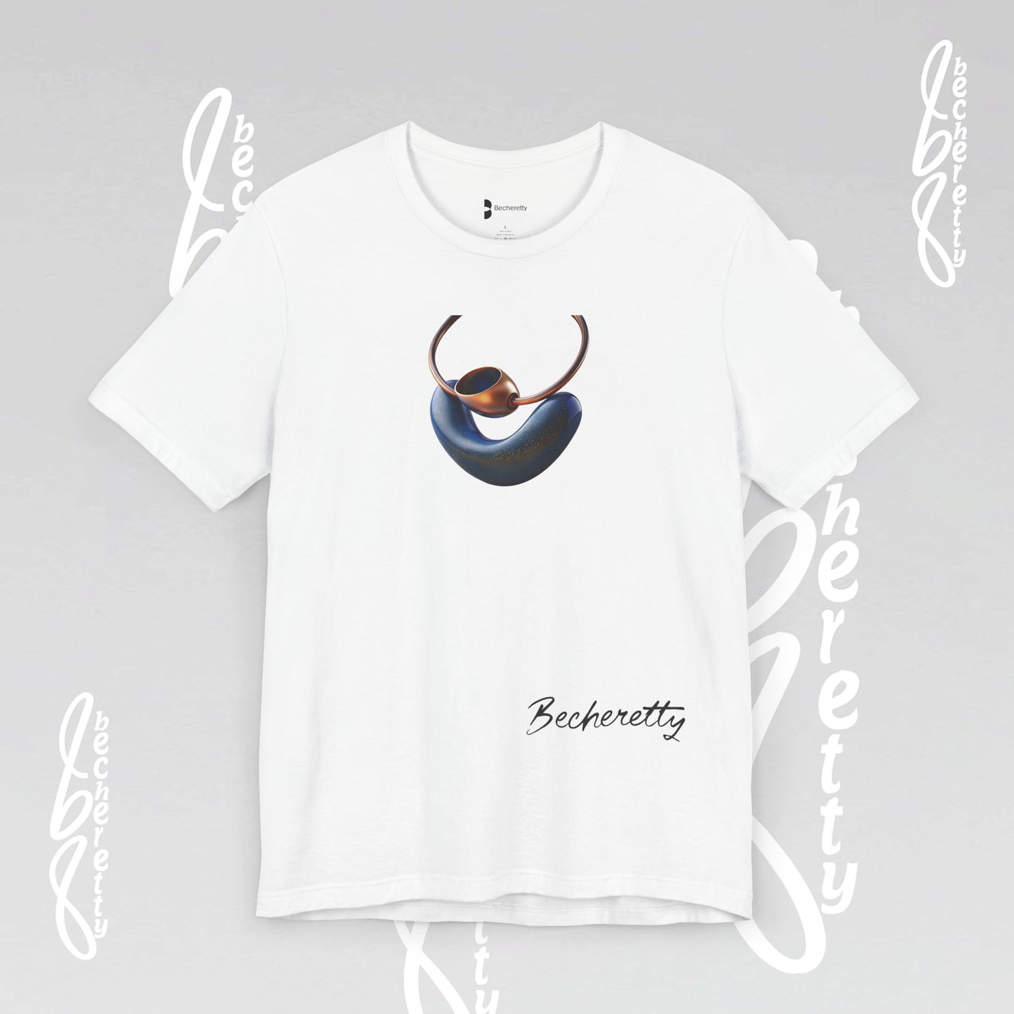 Necklace - Artistic design - T-Shirt short sleeve Becheretty- Fashion Casual Wear - Ideal Gift for Women
