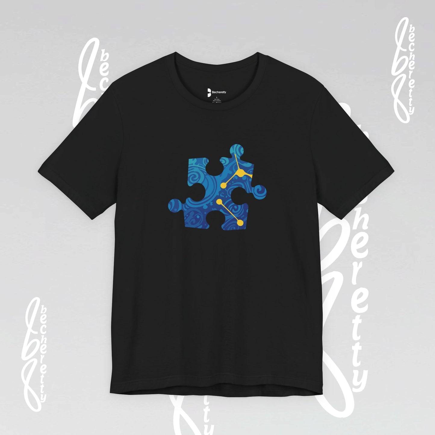 Support Autism awareness Puzzle Graphic Becheretty - Dress for a difference, casual wear