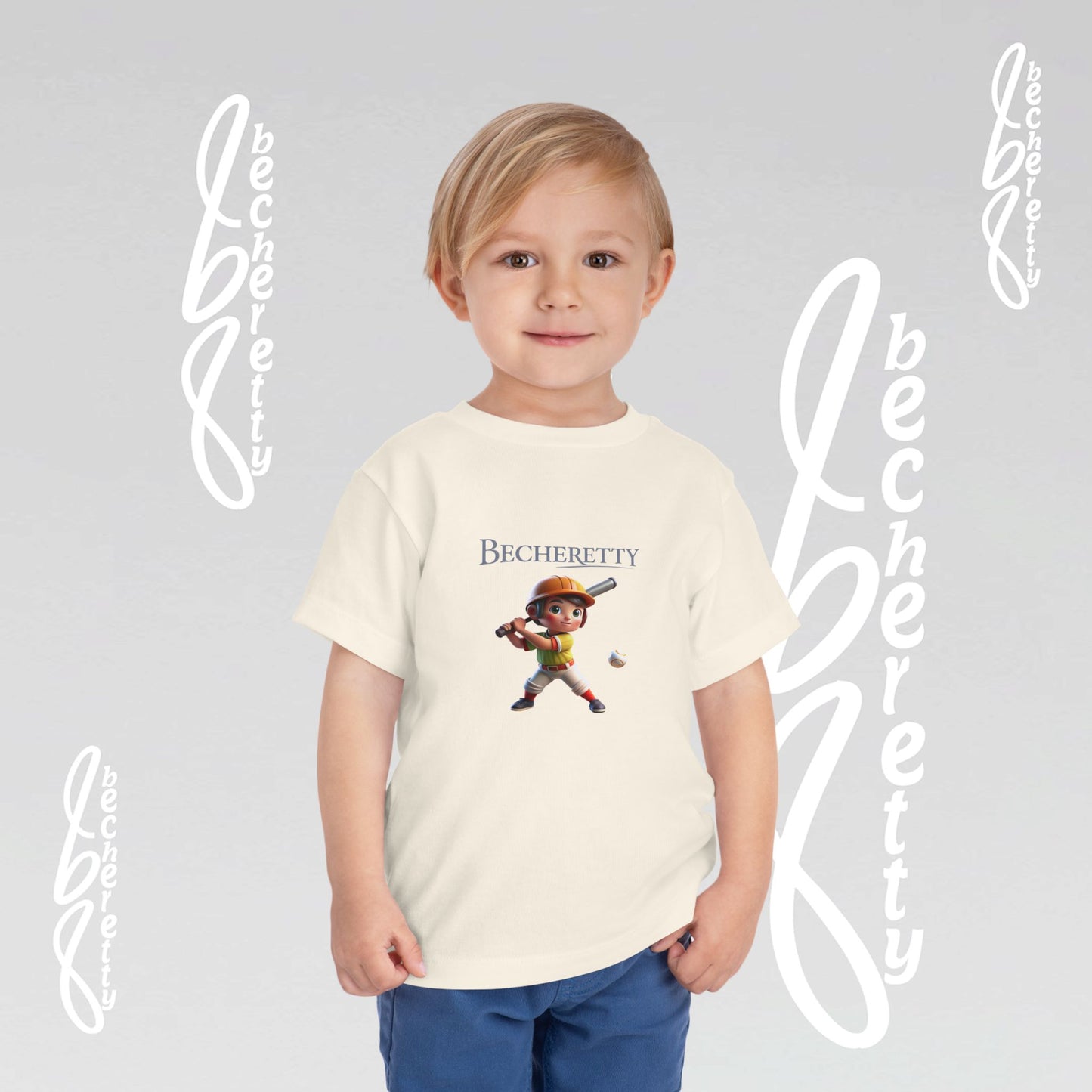 Toddler T-Shirt - Baseball Graphic Becheretty - Day Game, birthday gift - Summer