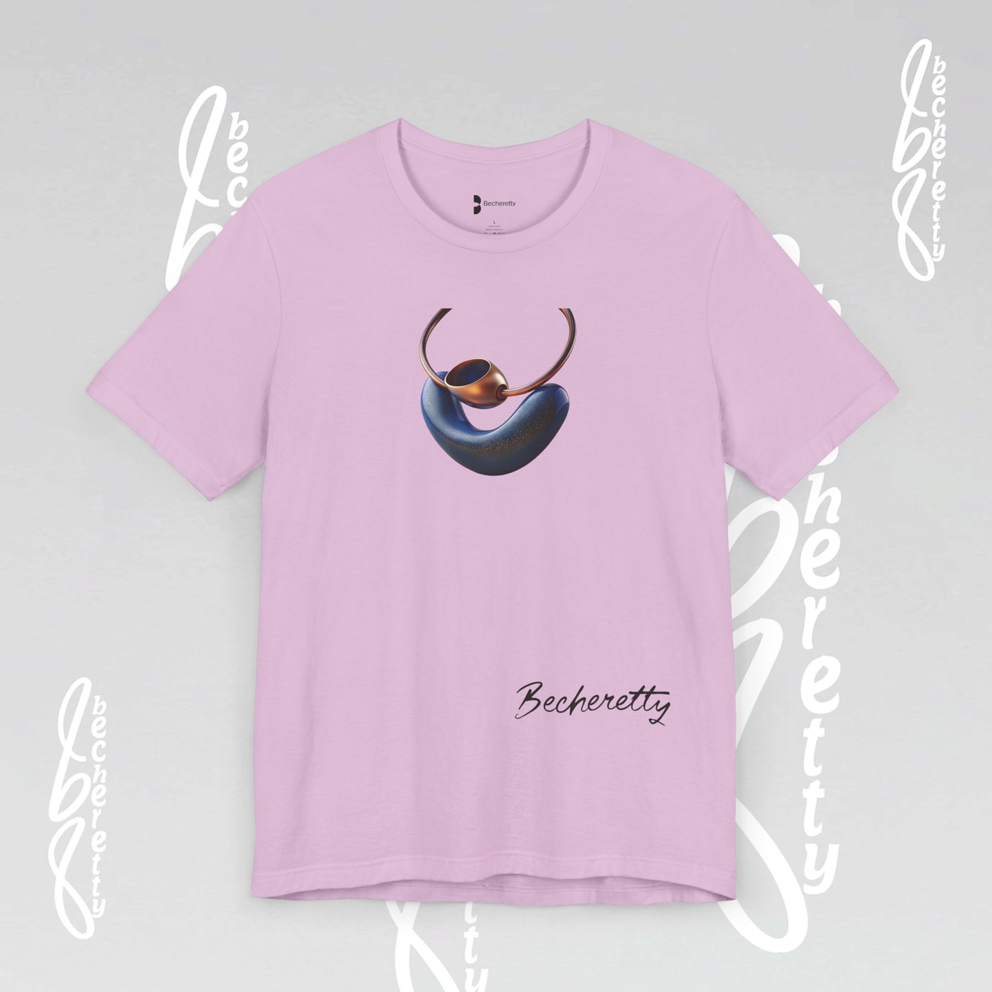 Necklace - Artistic design - T-Shirt short sleeve Becheretty- Fashion Casual Wear - Ideal Gift for Women