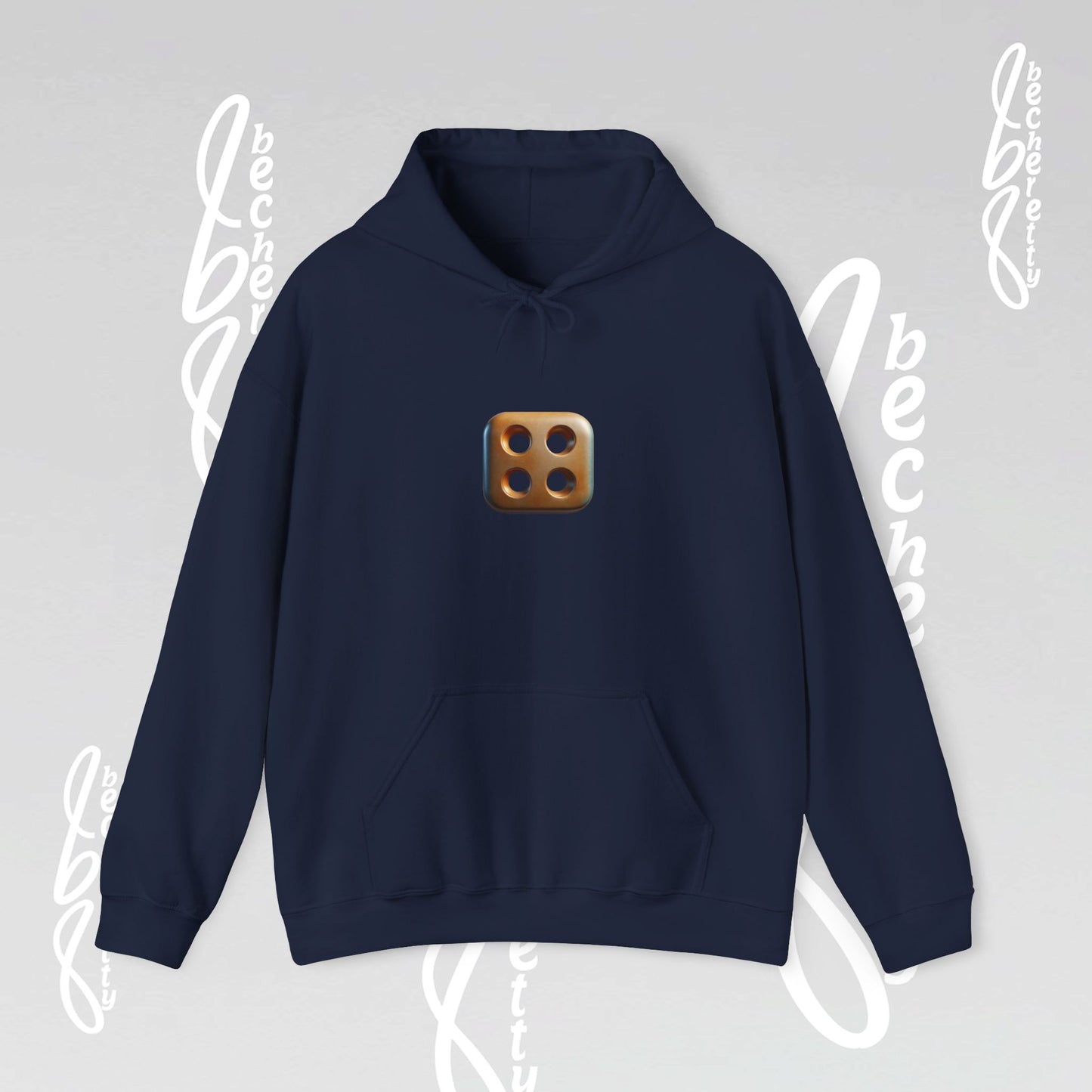 Graphic Unisex Hoodie Becheretty - Original Artistic Dice Design - Art Minimalist