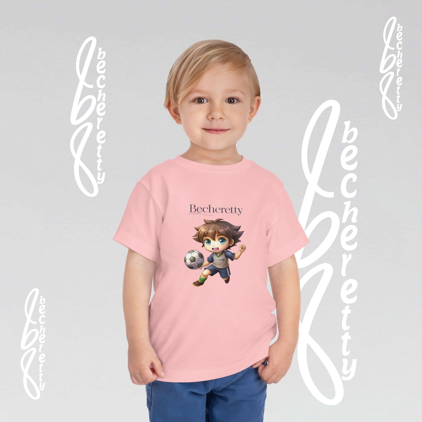 Toddler T'Shirt - Fun Graphic Becheretty - Perfect for Soccer Lovers - Kids Casual Wear