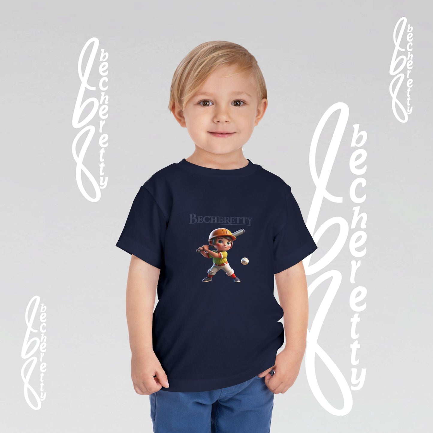 Toddler T-Shirt - Baseball Graphic Becheretty - Day Game, birthday gift - Summer