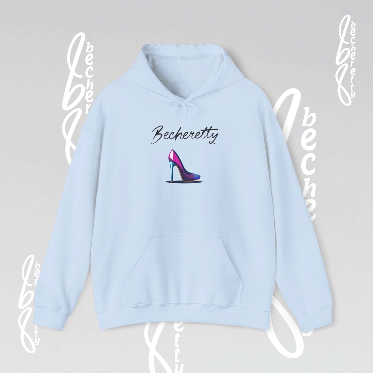 Graphic Hoodie Becheretty - Artistic High Heel Design - Casual Stylish