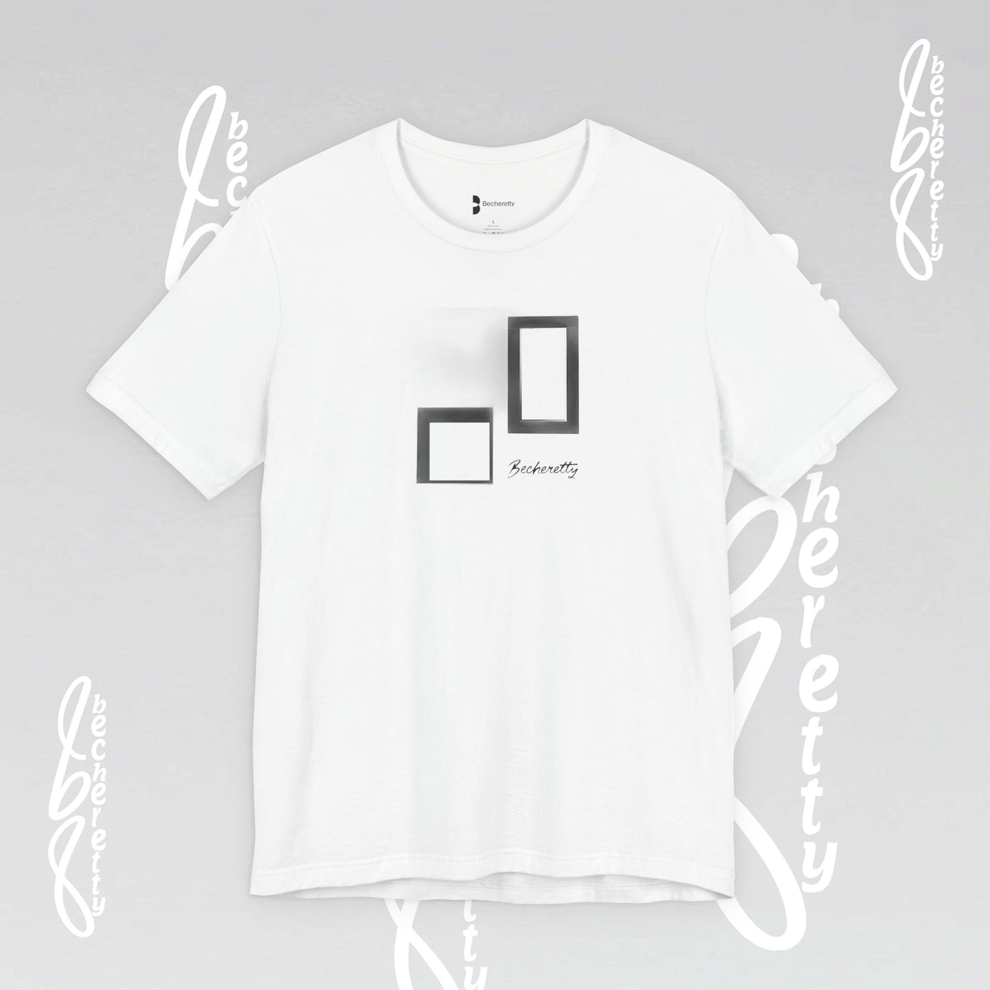 Minimalist Graphic Becheretty T-Shirt - Pixel Void Line - Modern Design for Art lovers - Casual Wear