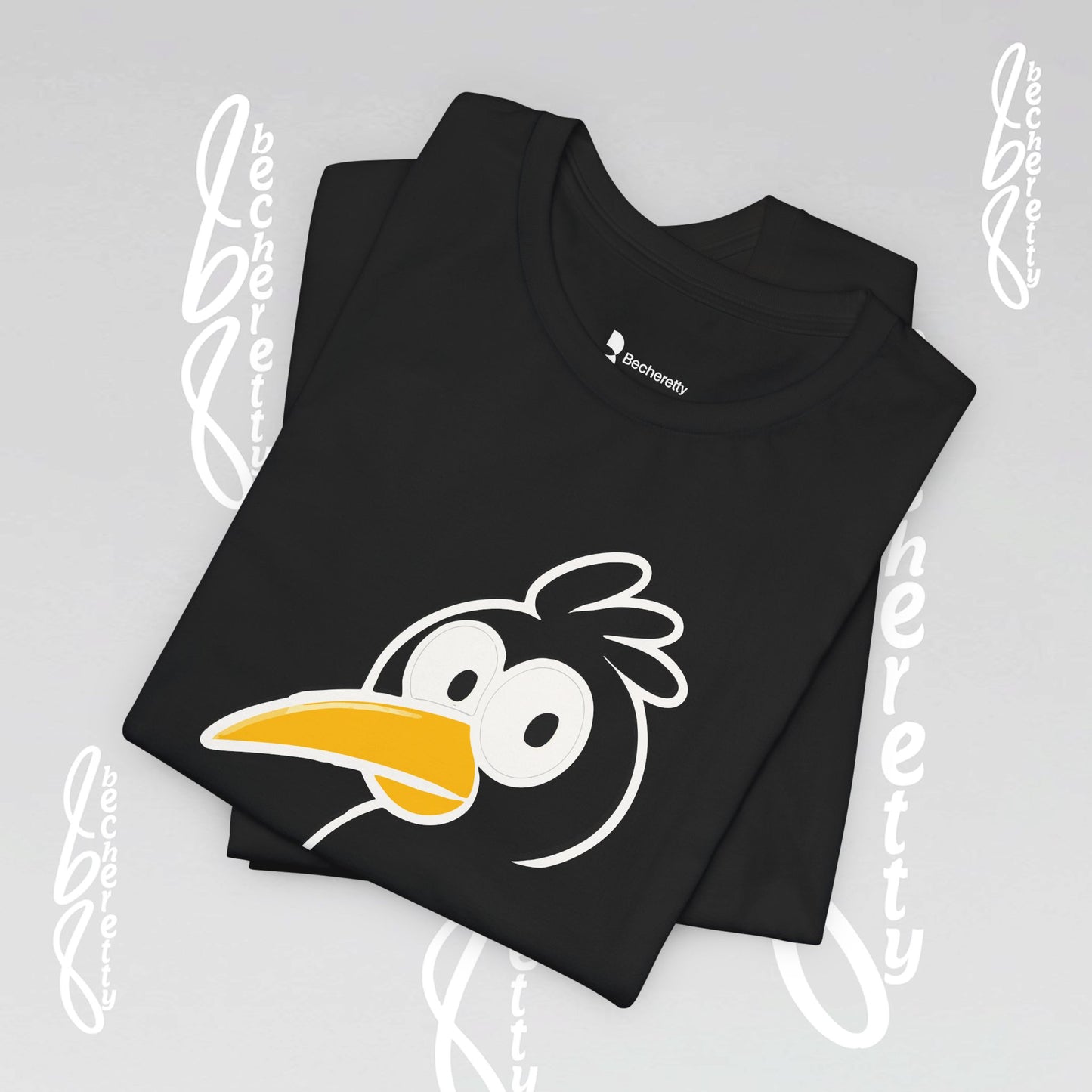 Artistic Minimalist Graphic Becheretty T-shirt - Inspired by a child's drawing - Every Mind Can Fly - Celebrating Neurodiversity.
