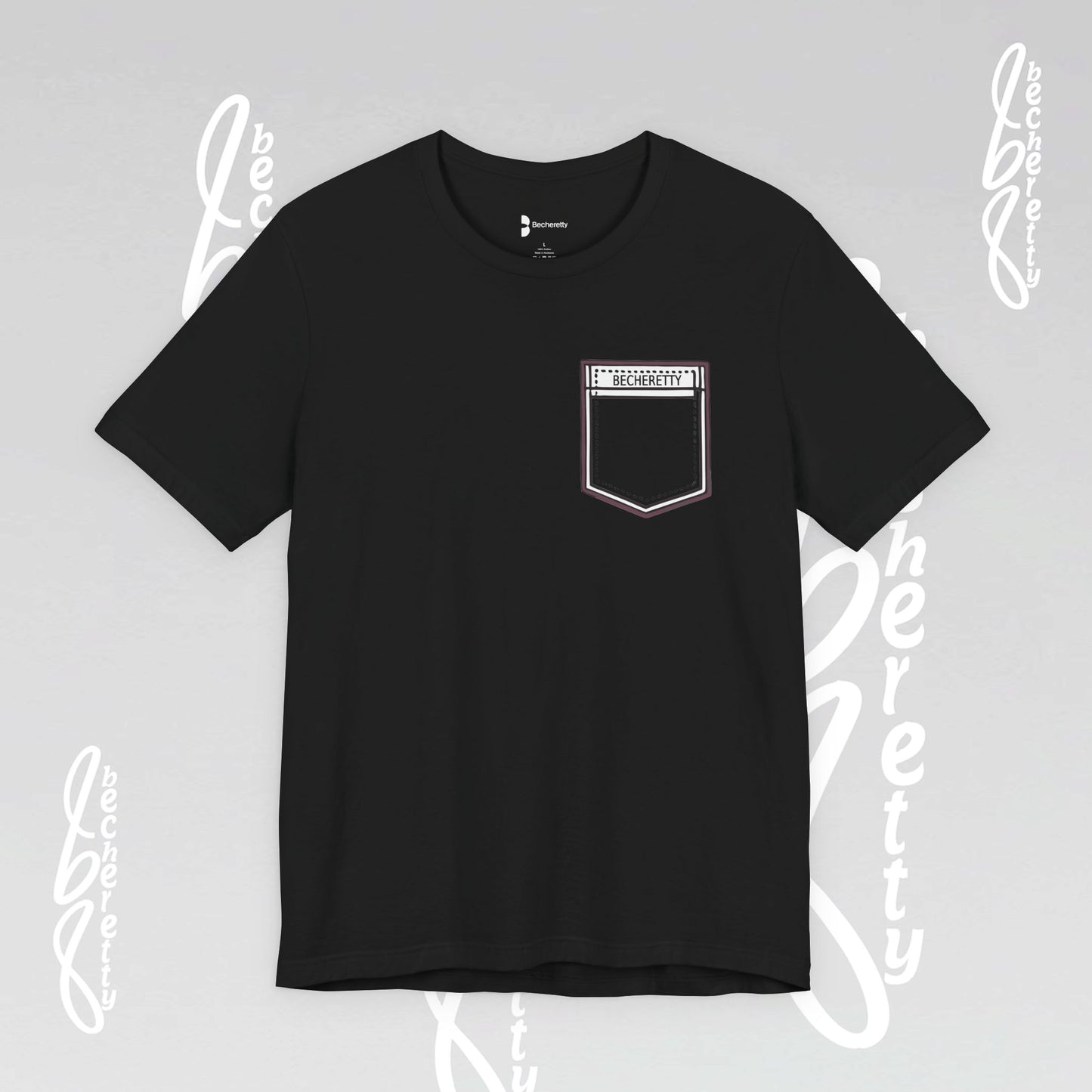 Becheretty Pocket - Minimalistic T-Shirt Desing - Unisex - Casual Wear