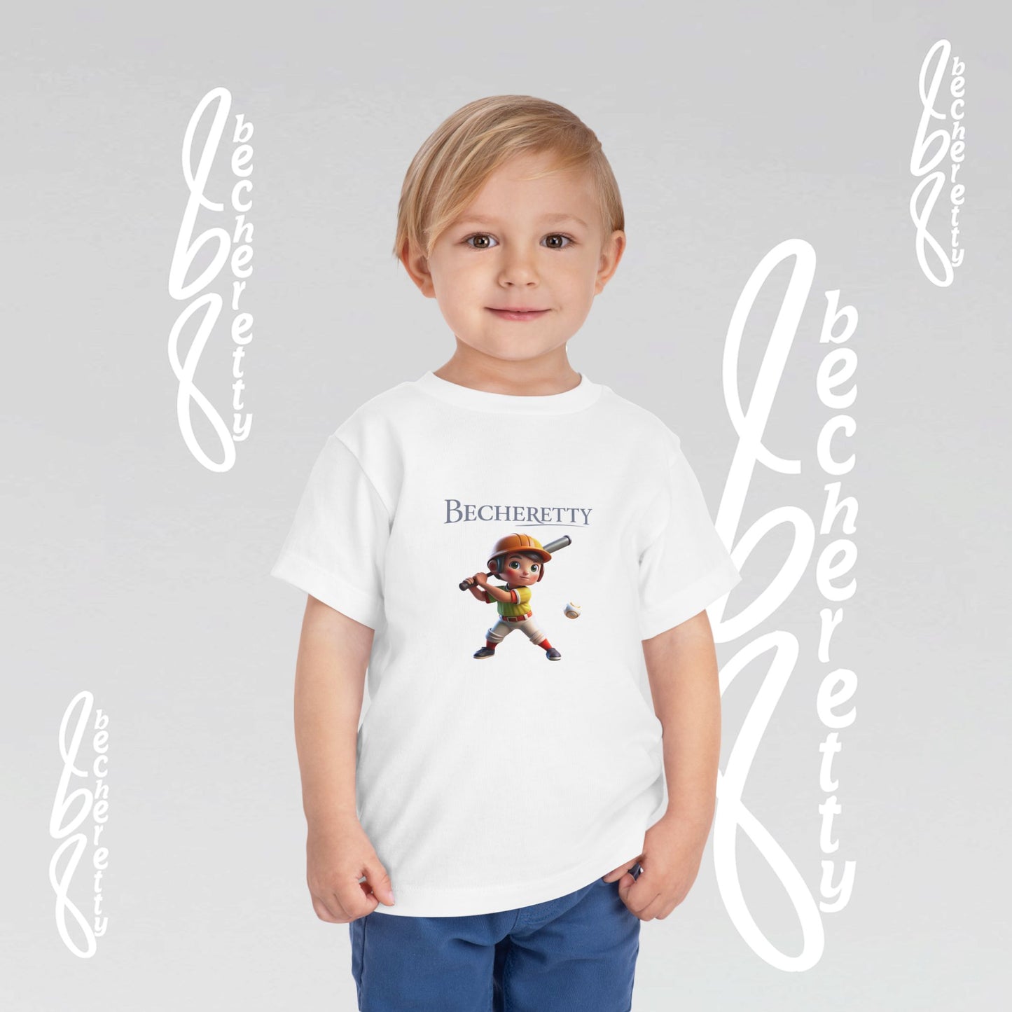Toddler T-Shirt - Baseball Graphic Becheretty - Day Game, birthday gift - Summer