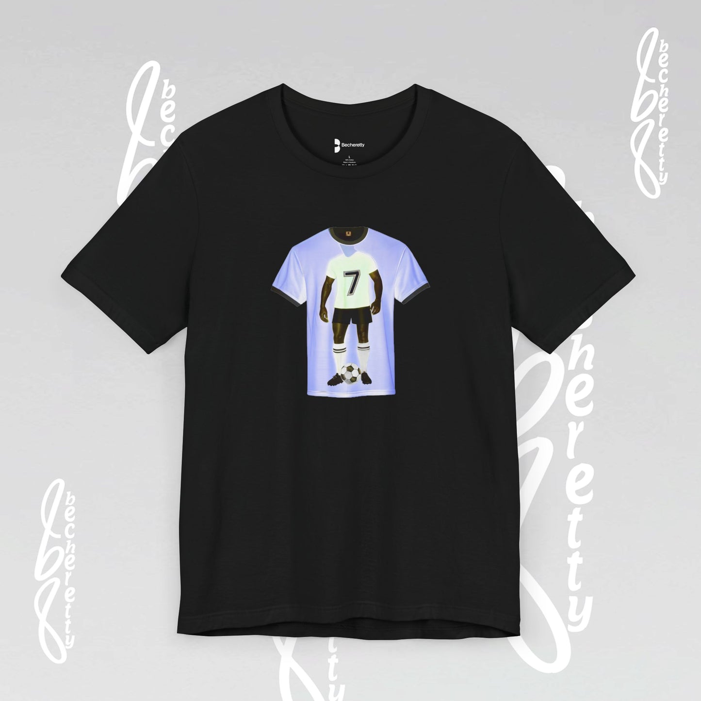 Soccer T-Shirt Number 7 - Graphic Becheretty - Perfect Gift for Soccer Lovers