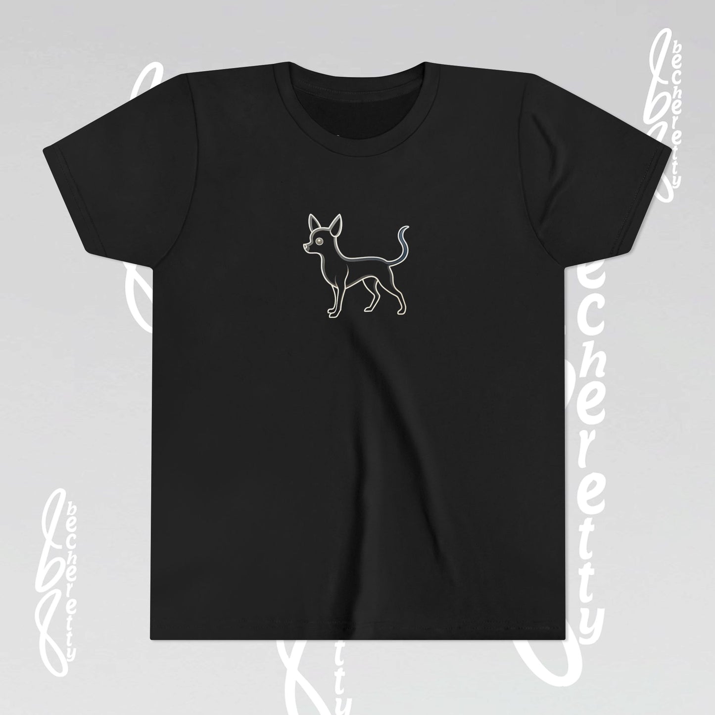 Youth T'Shirt - Graphic Chihuahua - Minimalist Art Becheretty
