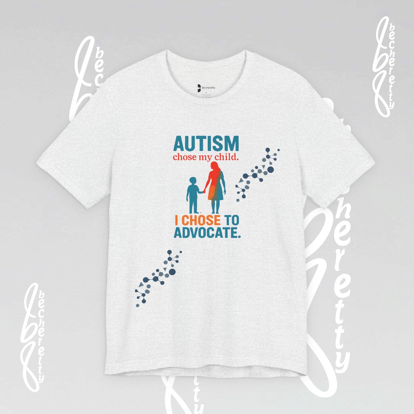 Autism Awareness Unisex Tee - Becheretty Graphic - Perfect gift for parents and friends supporting the cause.