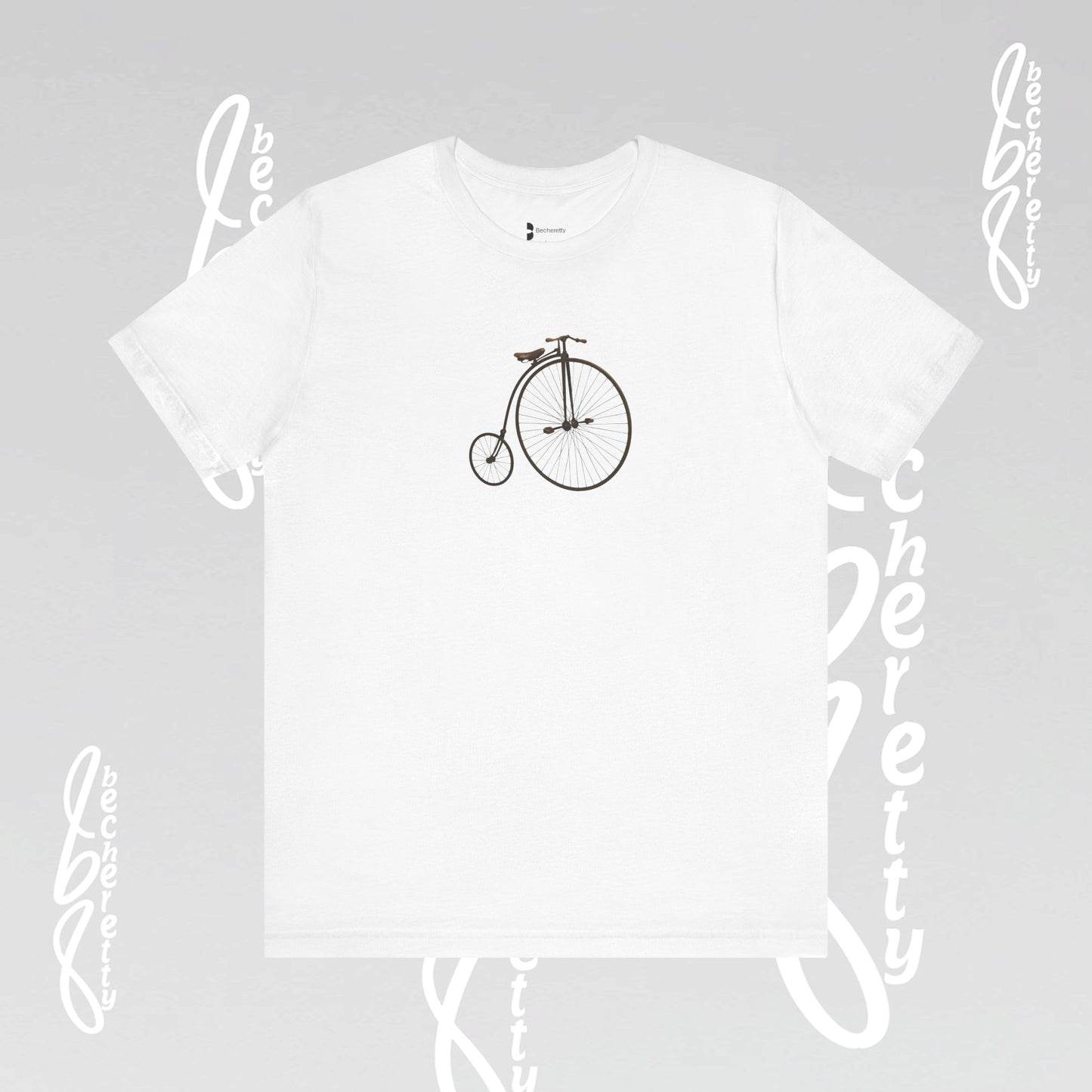Retro Bicycle Graphic Tee Becheretty - Unisex Cotton T-Shirt, Perfect for Cycling Enthusiasts, Casual wear