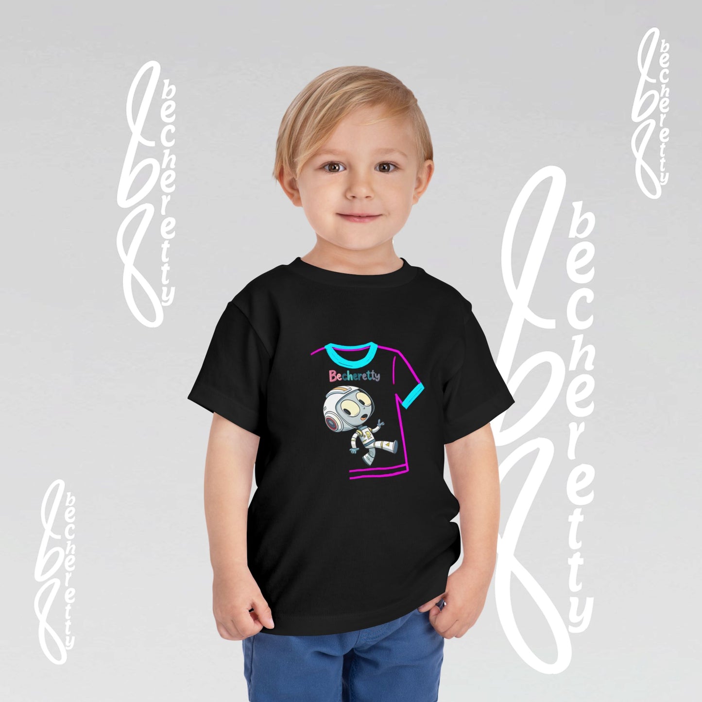 Toddler T-Shirt - Fun & Playful Robot Graphic Becheretty - Surprise your friends with this unique design