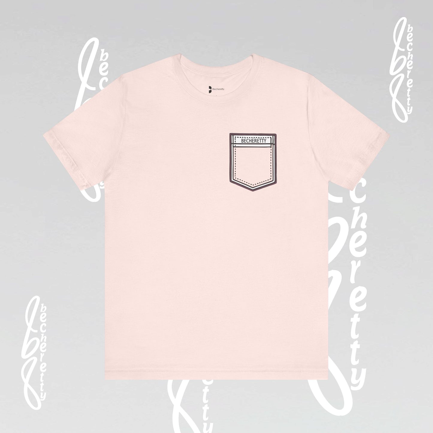 Becheretty Pocket - Minimalistic T-Shirt Desing - Unisex - Casual Wear