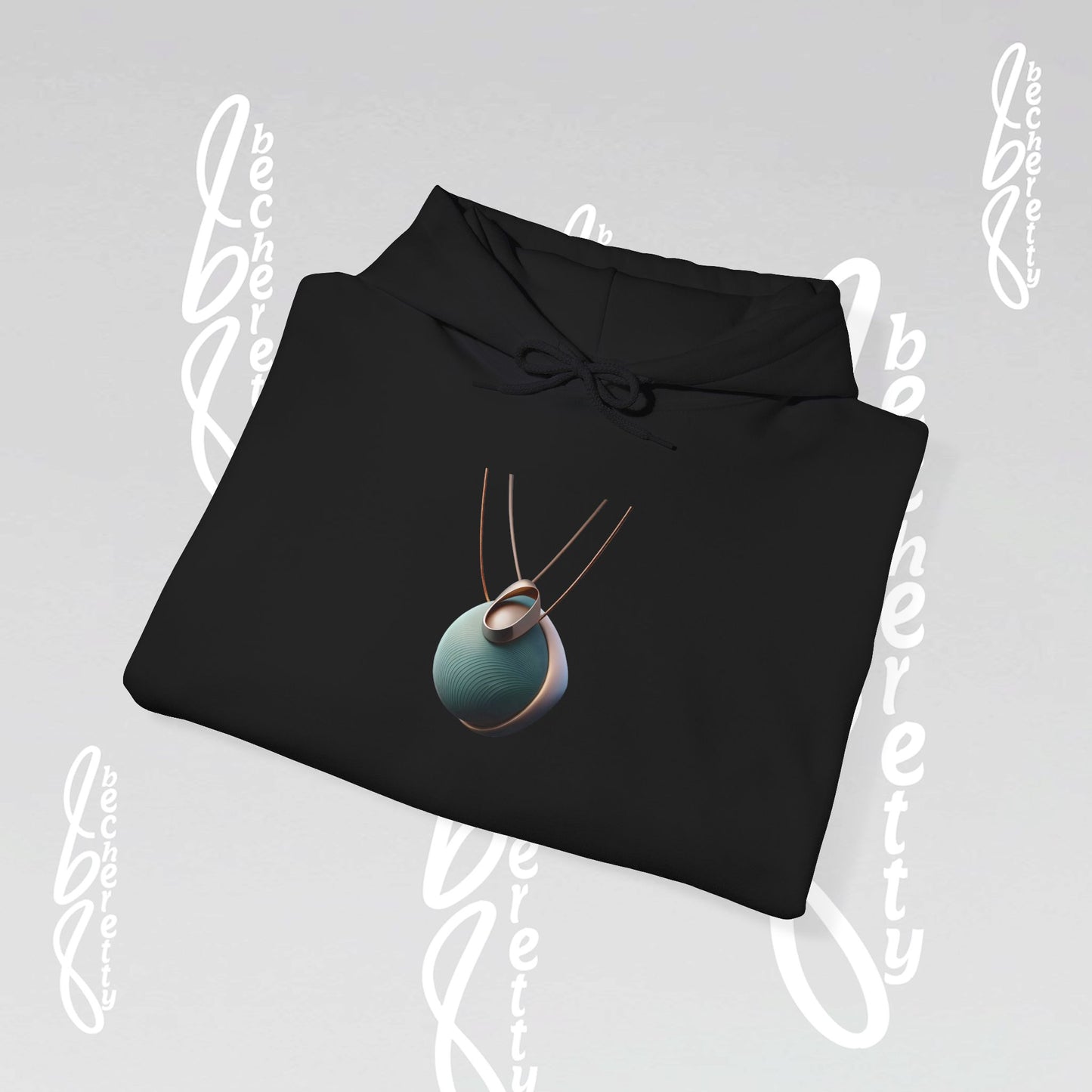 Futuristic Necklace - Graphic Hoodie Becheretty - Unisex, Original Gift for Friends