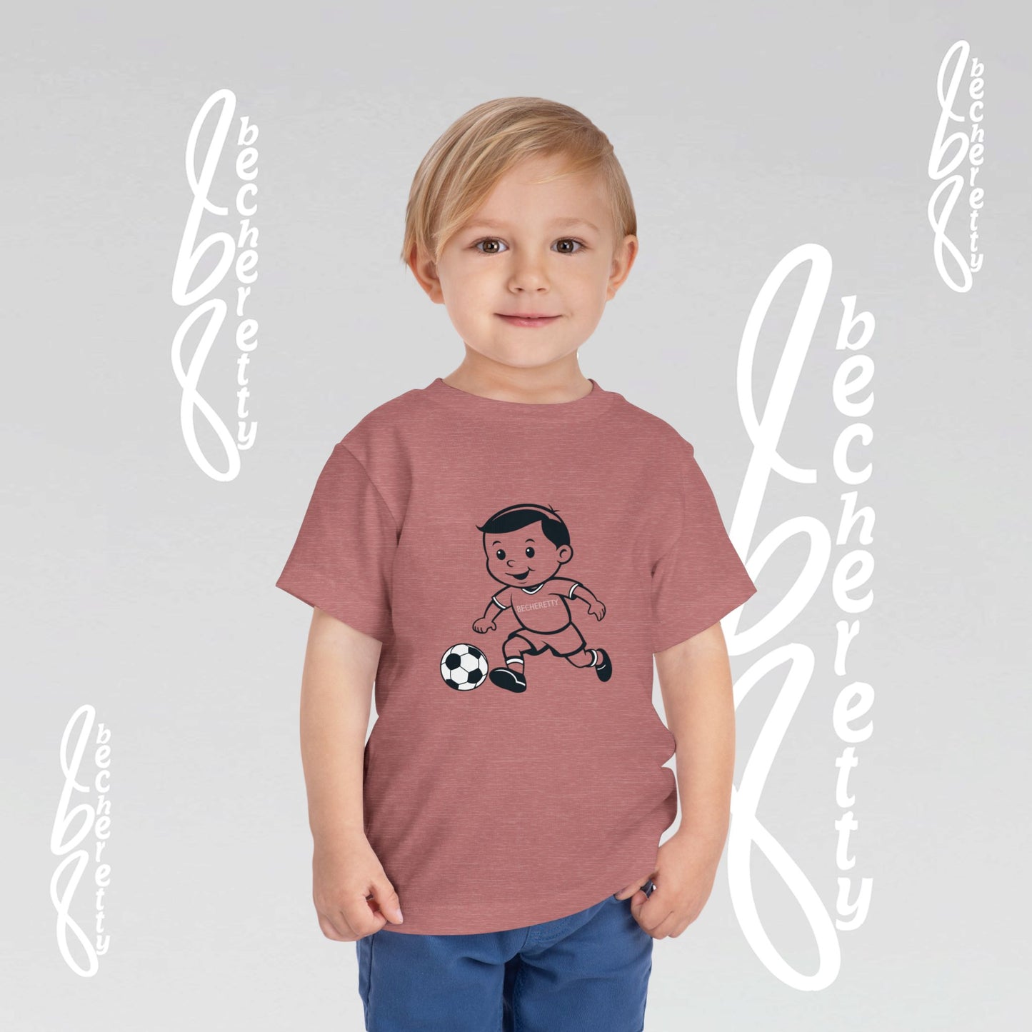 Toddler T'Shirt for Playful Days By Becheretty Design - Casual Toddler Wear - Soccer Lovers