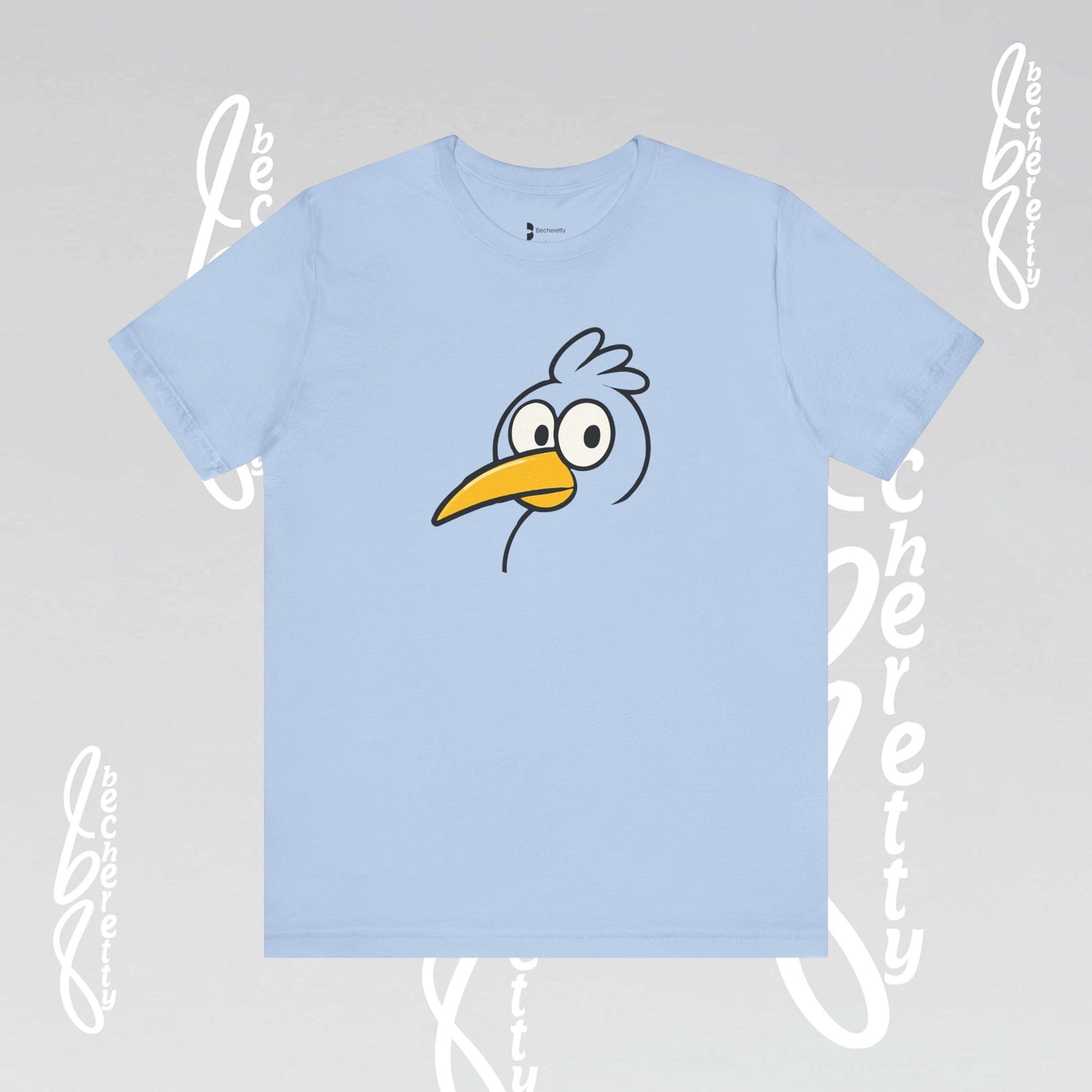 Artistic Minimalist Graphic Becheretty T-shirt - Inspired by a child's drawing - Every Mind Can Fly - Celebrating Neurodiversity.