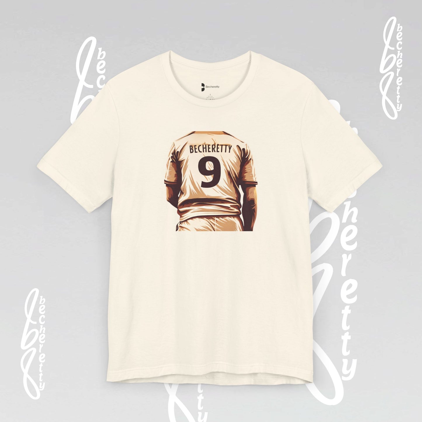 Soccer T-shirt Number 9 - Graphic Becheretty - Perfect Gift for Soccer Fans - Game Day, Casual Wear