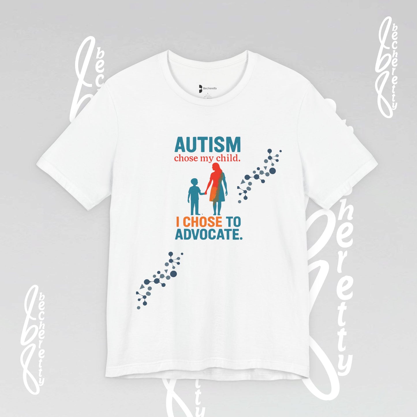 Autism Awareness Unisex Tee - Becheretty Graphic - Perfect gift for parents and friends supporting the cause.