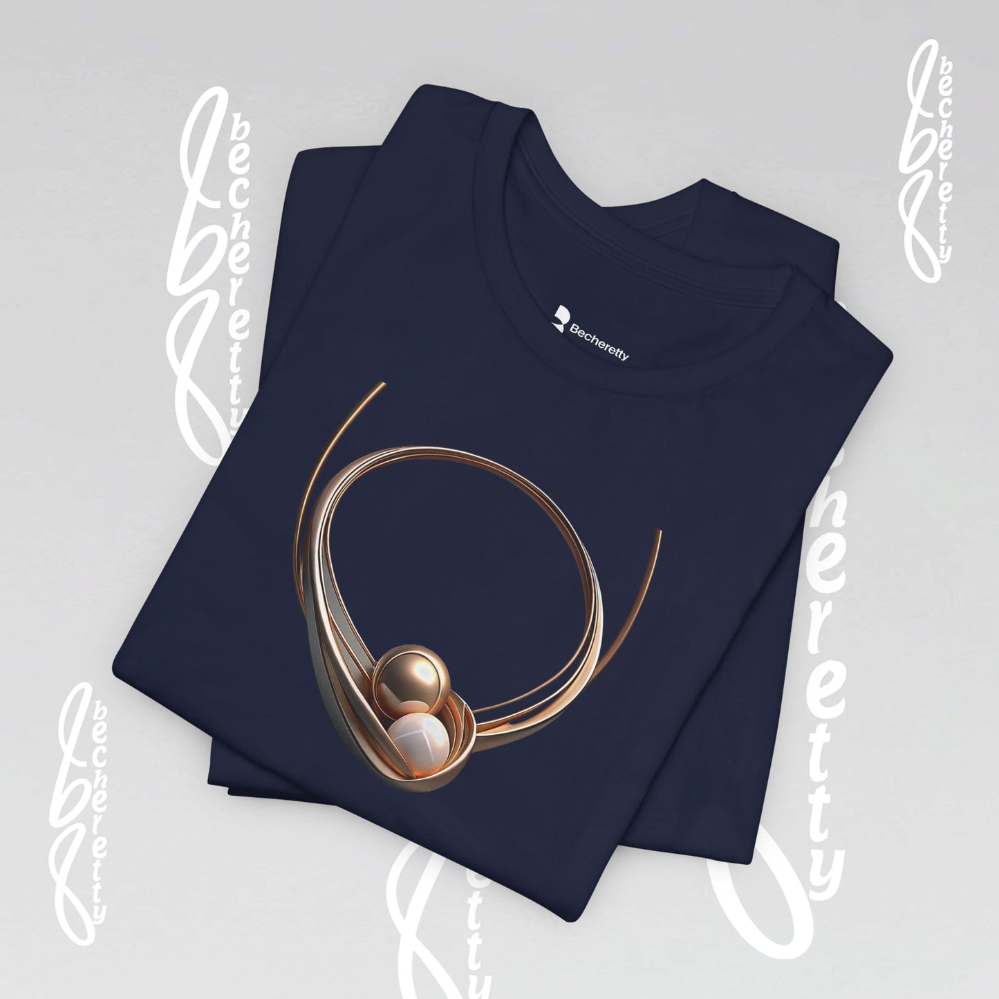 Elegant Pearl-Inspired - Graphic Tee Becheretty - Casual T-Shirt, Gift for Her, Stylish Summer Wear, Unique Fashion Statement