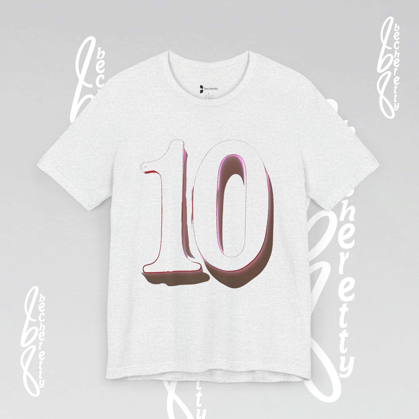 Number 10 - Graphic Unisex Tee - Becheretty Minimalist Style - Everyday Comfort, Sports Lovers