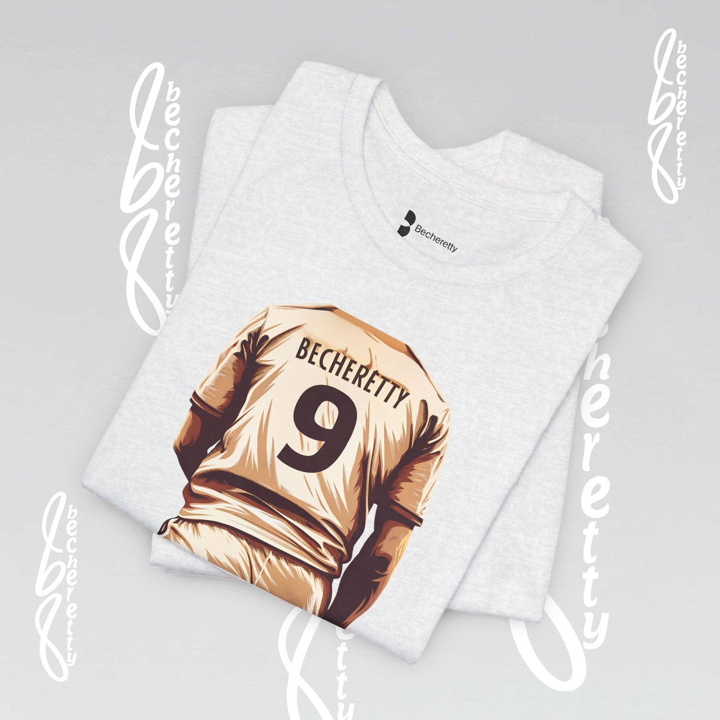 Soccer T-shirt Number 9 - Graphic Becheretty - Perfect Gift for Soccer Fans - Game Day, Casual Wear