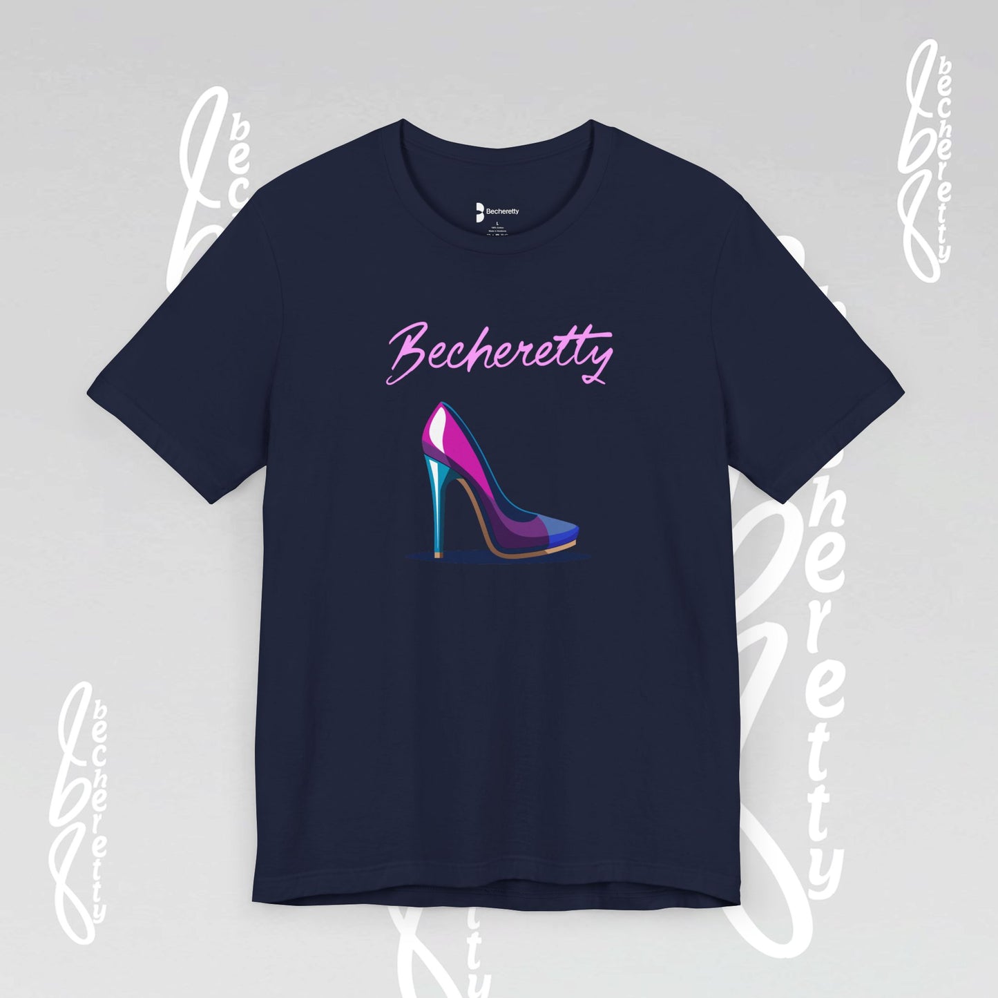 Trendy Graphic T-Shirt Becheretty - Futuristic High Heel Design, Fashion, Casual Wear