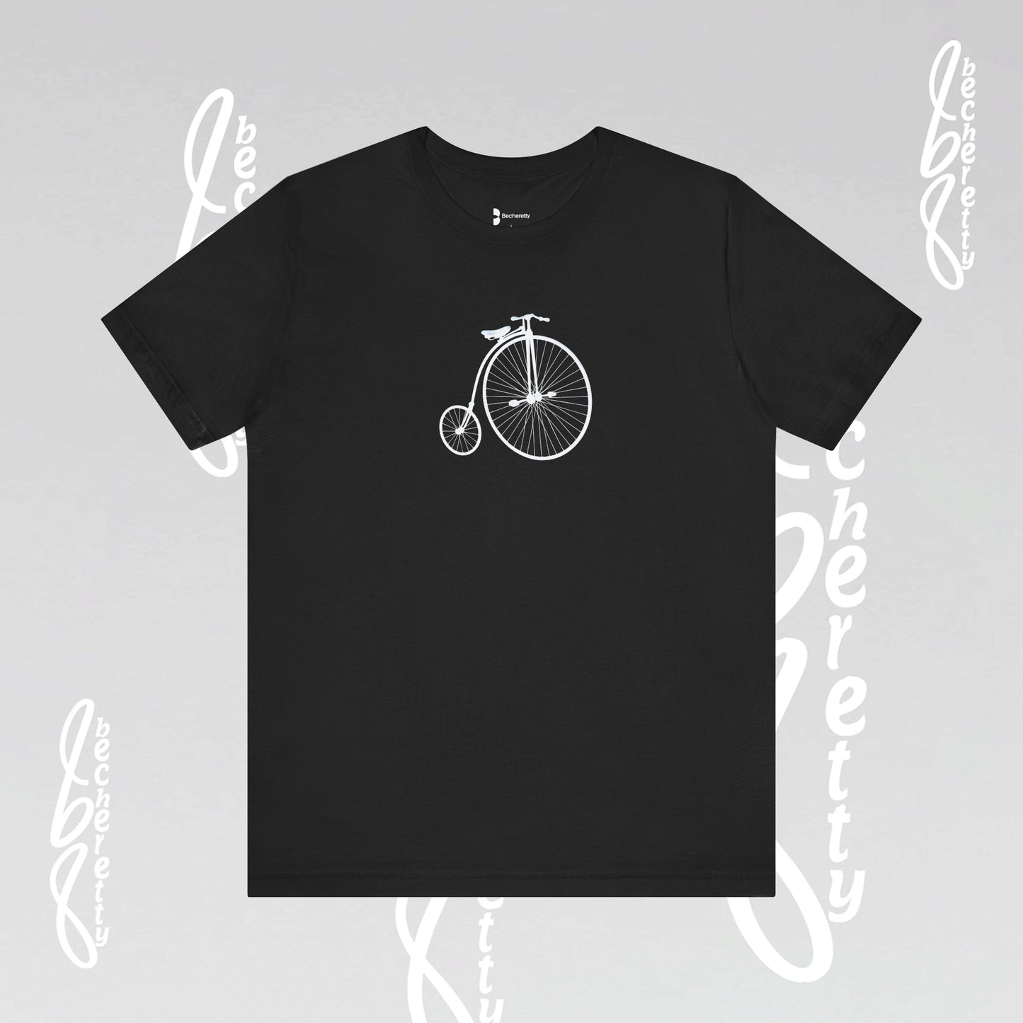 Retro Bicycle Graphic Tee Becheretty - Unisex Cotton T-Shirt, Perfect for Cycling Enthusiasts, Casual wear