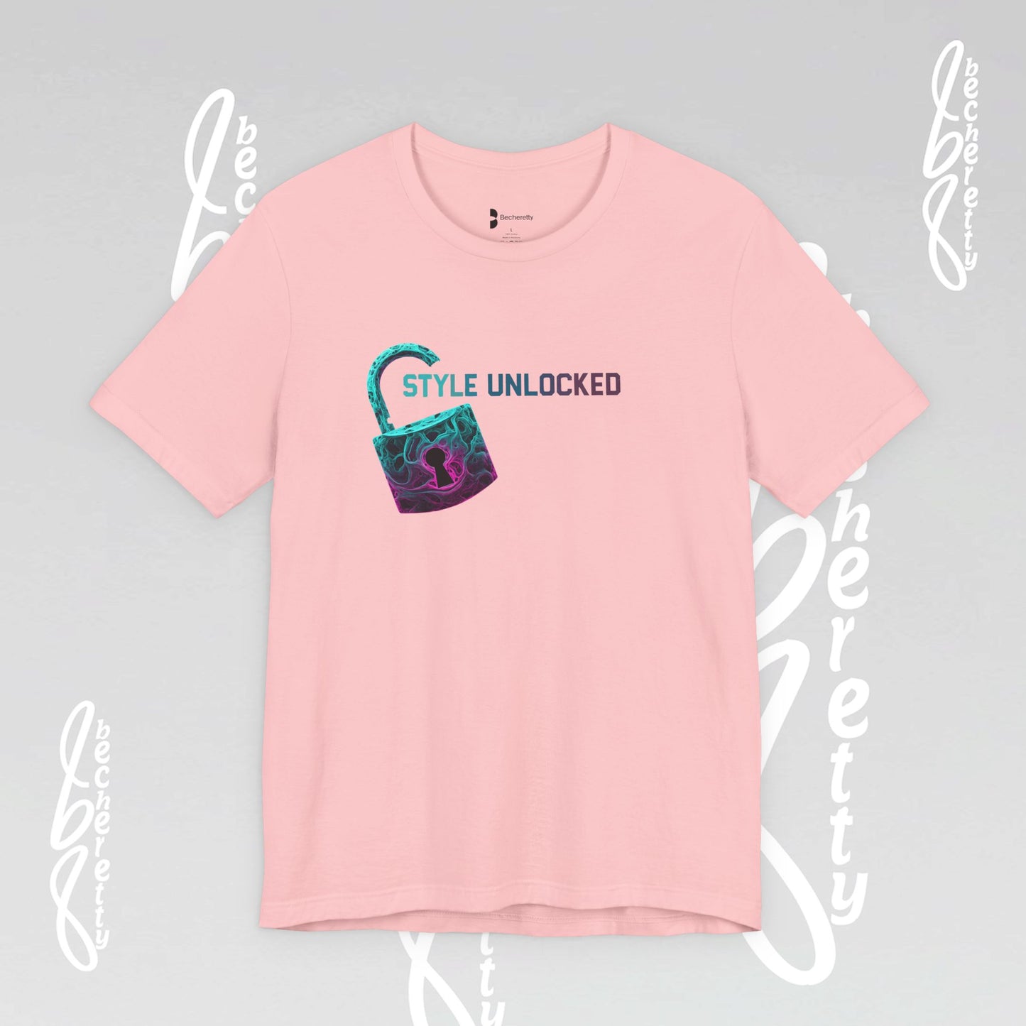 Unlock Your Style Tee - Trendy Short Sleeve Becheretty T-shirt - Casual Wear, Graphic Tee for Gamers, Gift for All Occasions