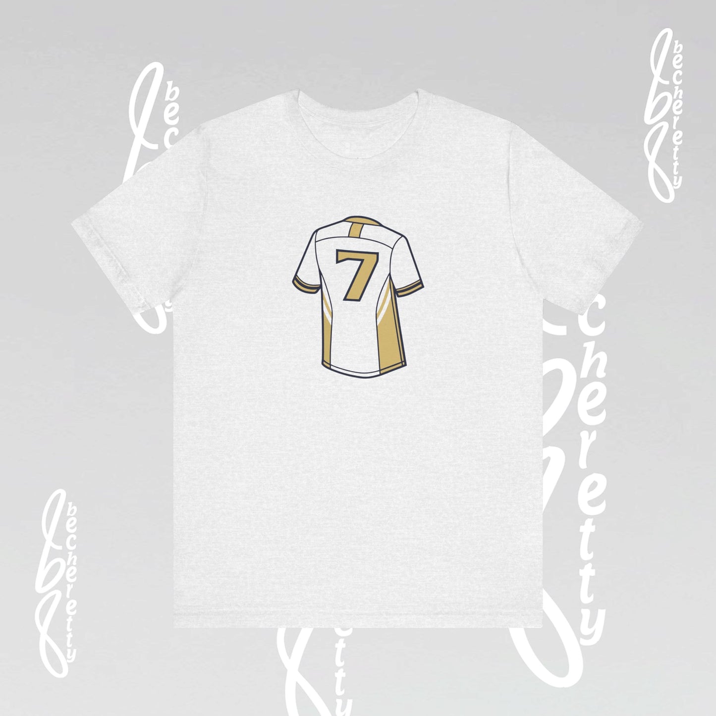 Soccer T-shirt - Number 7 - Unisex - Minimalist graphic Becheretty - Casual Wear - Team Spirit