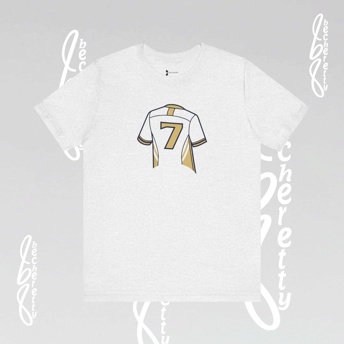 T-shirt - Number 7 GOAL - Art Graphic Minimalist Becheretty - Casual Wear - Team Spirit