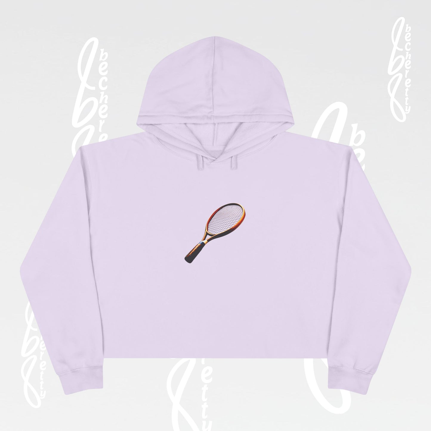 Tennis Crop Hoodie - Becheretty Graphic - Sporty Sweatshirt - Tennis Lover Gift, Casual Style, Tennis Apparel, Workout Hoodie