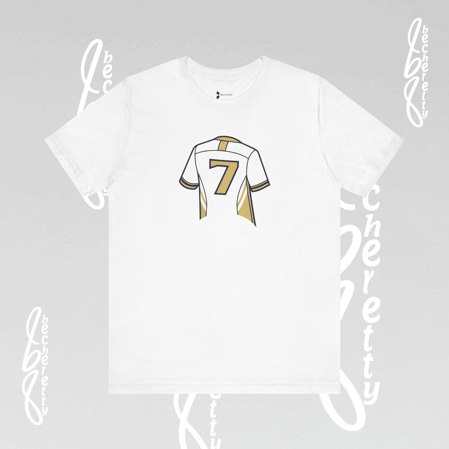 T-shirt - Number 7 GOAL - Art Graphic Minimalist Becheretty - Casual Wear - Team Spirit
