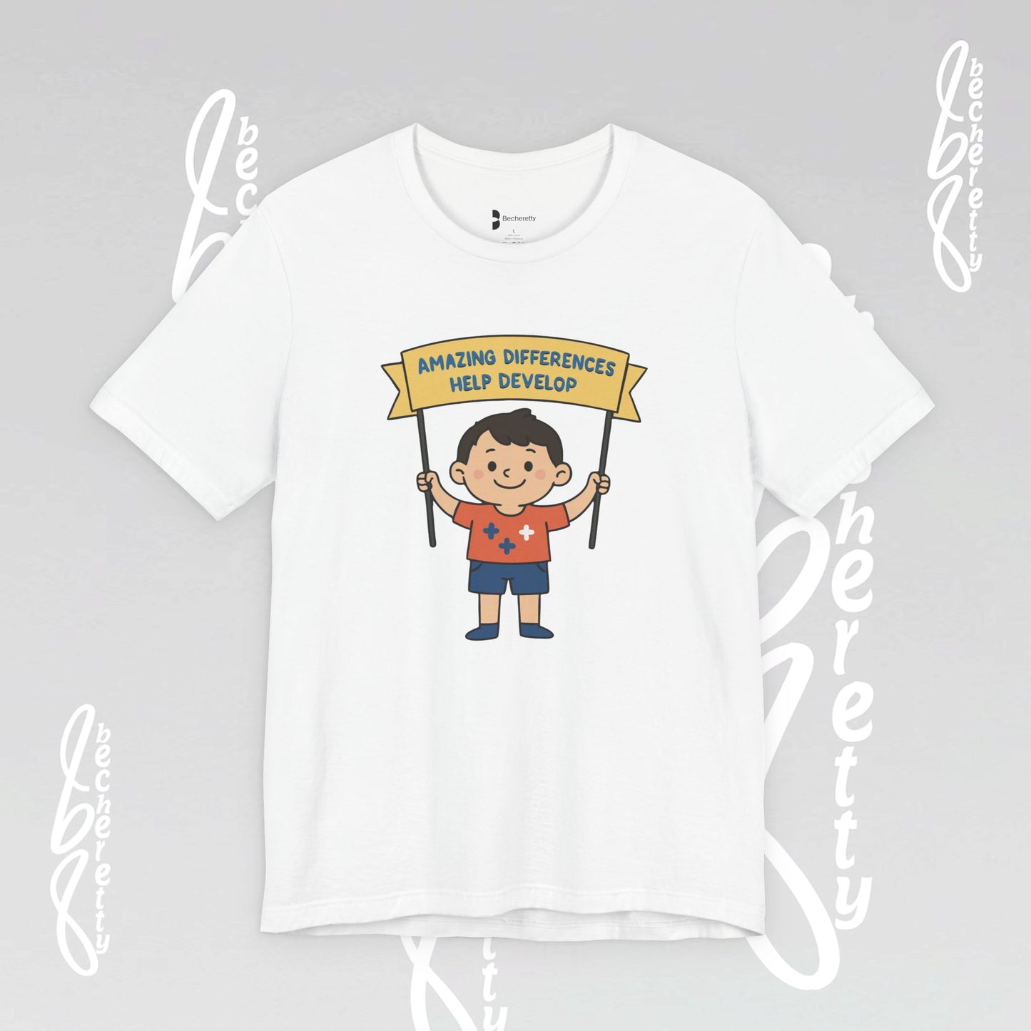 Autism Awareness T-shirt - Different, Not Less - Graphic Becheretty - Casual & Spread Positivity