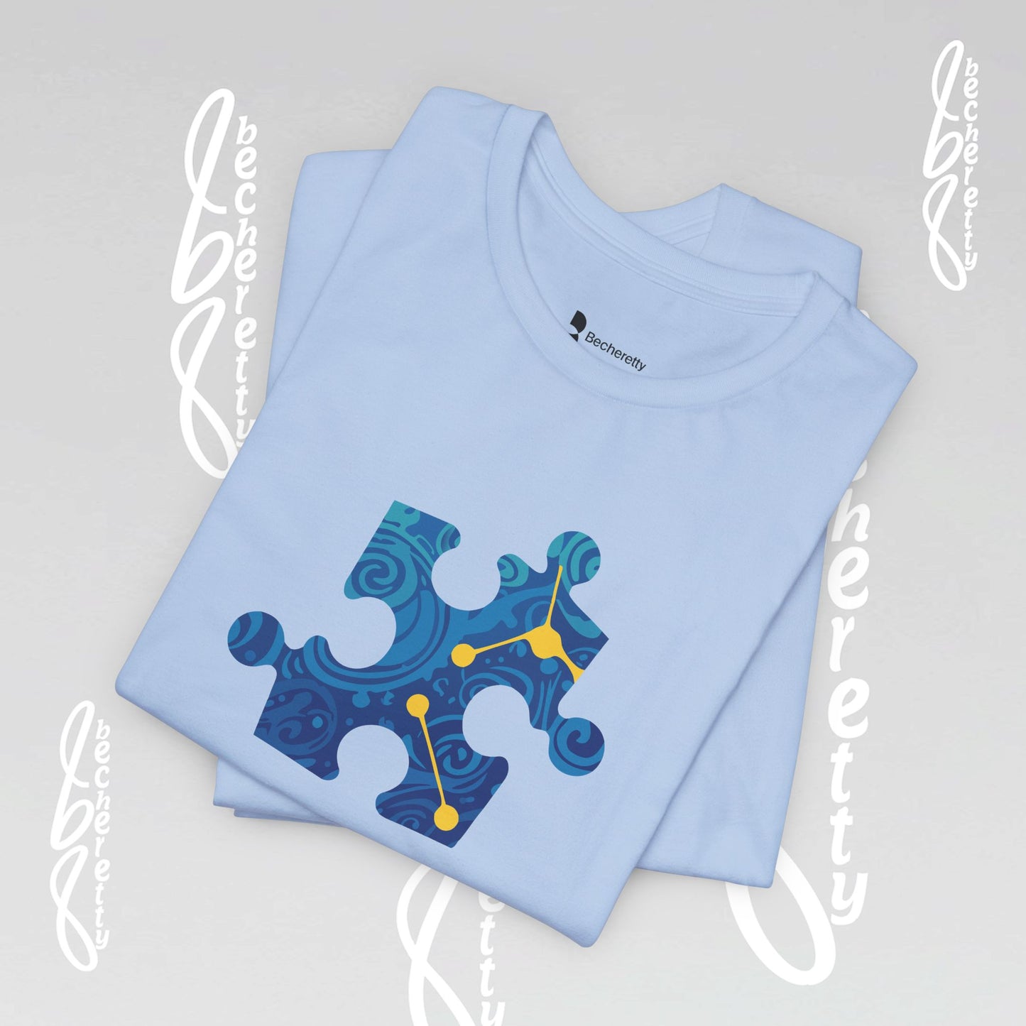 Support Autism awareness Puzzle Graphic Becheretty - Dress for a difference, casual wear