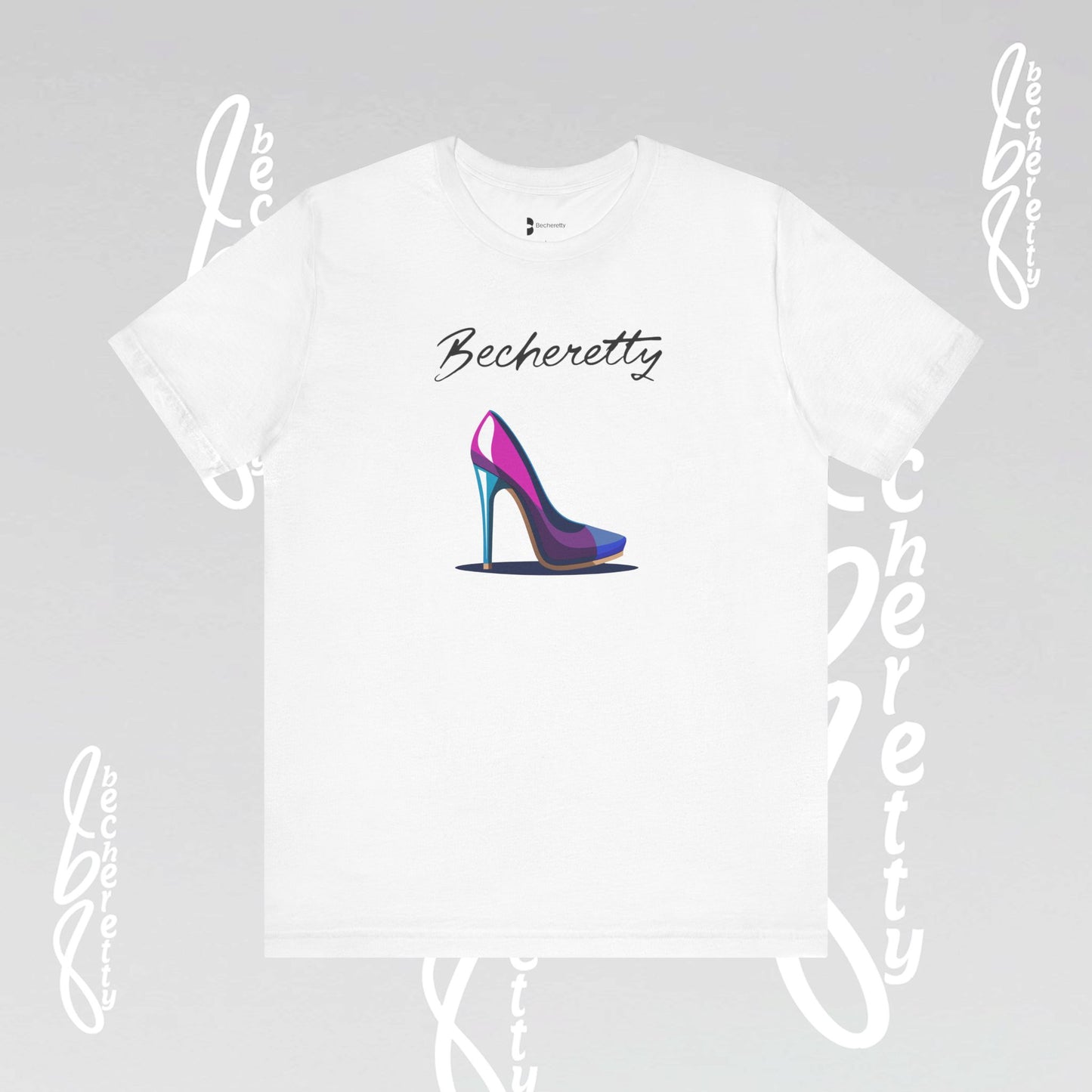 Trendy Graphic T-Shirt Becheretty - Futuristic High Heel Design, Fashion, Casual Wear
