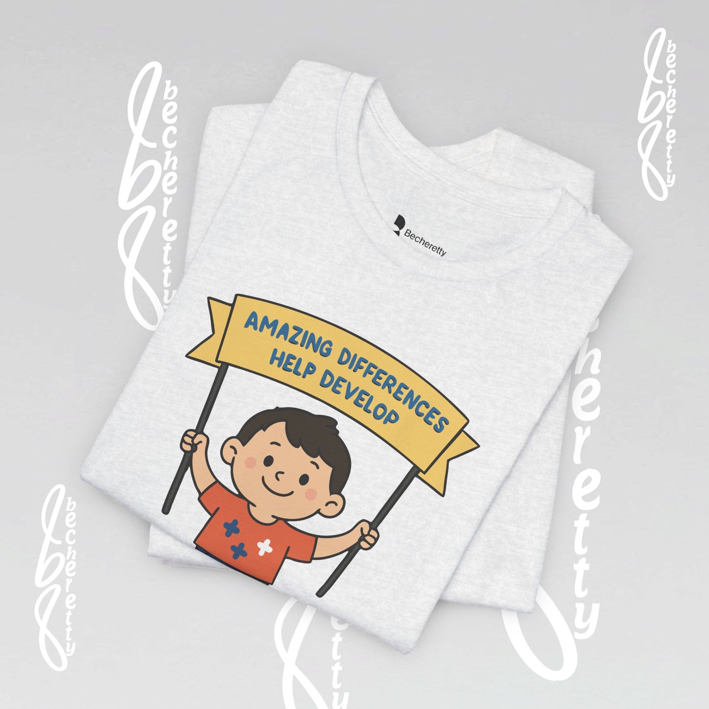 Autism Awareness T-shirt - Different, Not Less - Graphic Becheretty - Casual & Spread Positivity