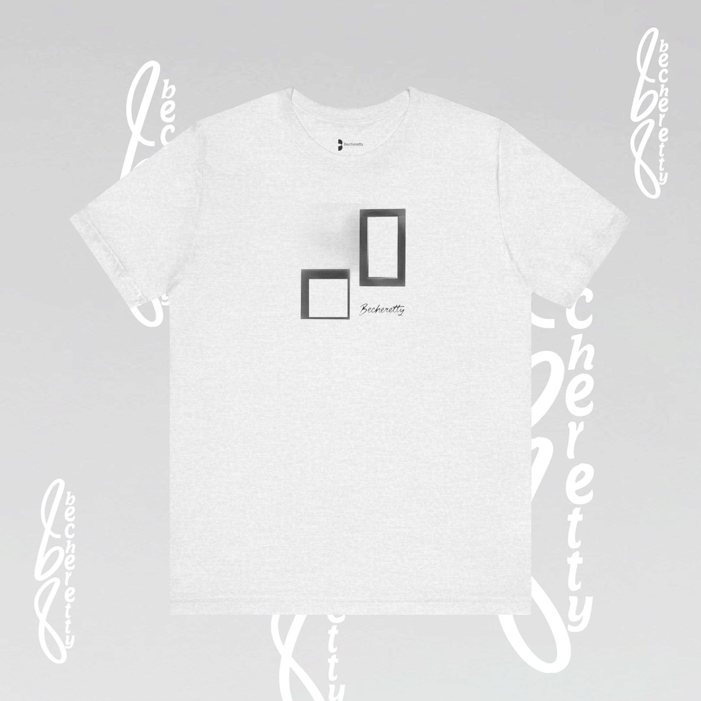 Minimalist Graphic Becheretty T-Shirt - Pixel Void Line - Modern Design for Art lovers - Casual Wear