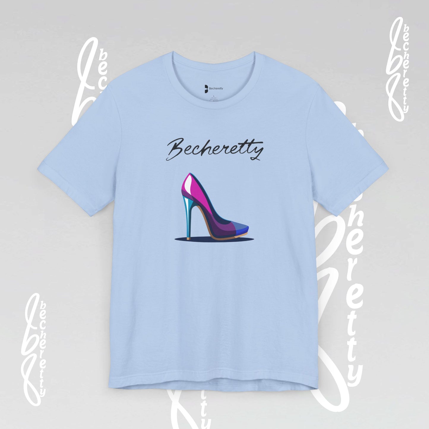 Trendy Graphic T-Shirt Becheretty - Futuristic High Heel Design, Fashion, Casual Wear