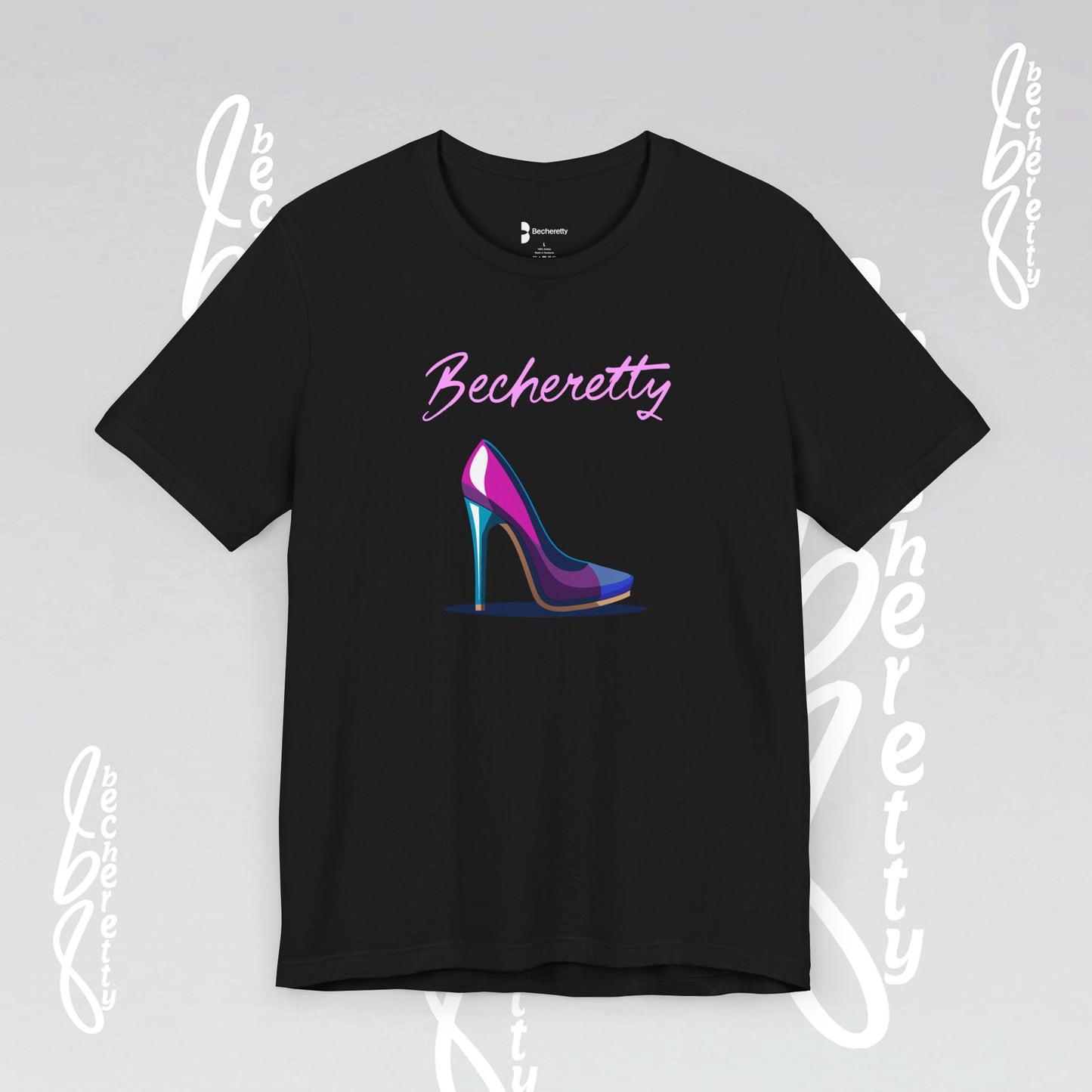 Trendy Graphic T-Shirt Becheretty - Futuristic High Heel Design, Fashion, Casual Wear