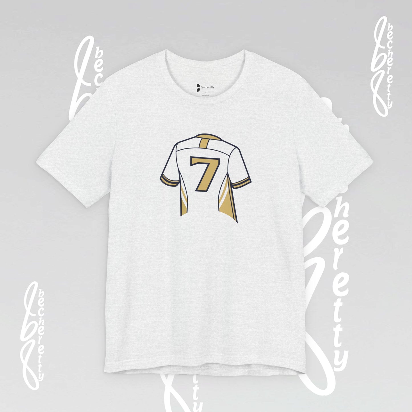 T-shirt - Number 7 GOAL - Art Graphic Minimalist Becheretty - Casual Wear - Team Spirit