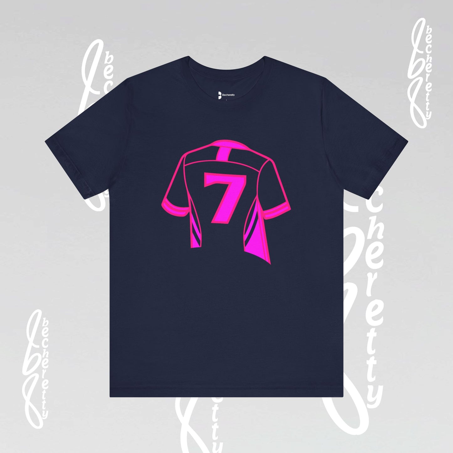 Soccer T-Shirt Number 7 - Unisex Graphic Design Minimalist Becheretty - New style of t-shirt for soccer fans