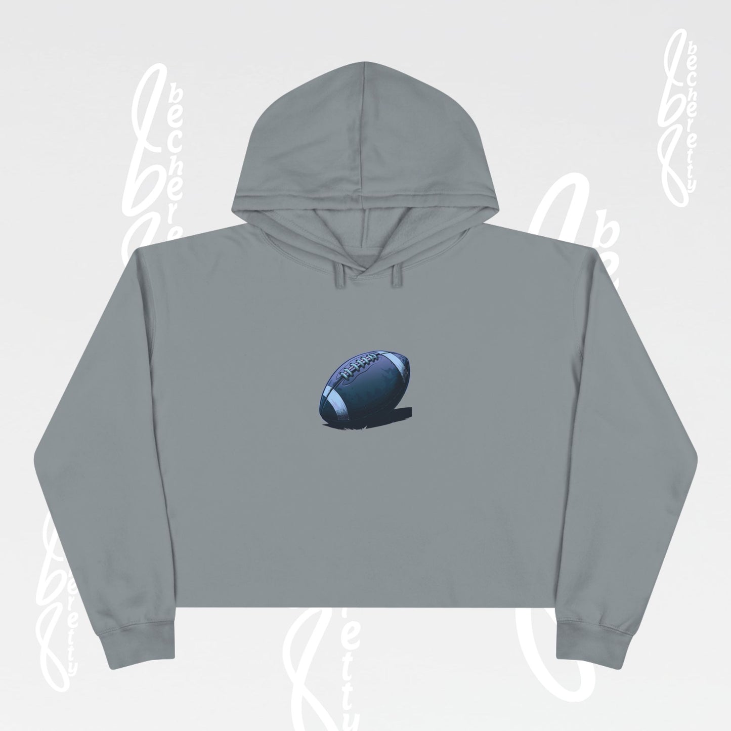 Football Lover’s Crop Hoodie - Becheretty Design - Casual Outfit, Game Day Gift, Athletic Wear, Football Merchandise