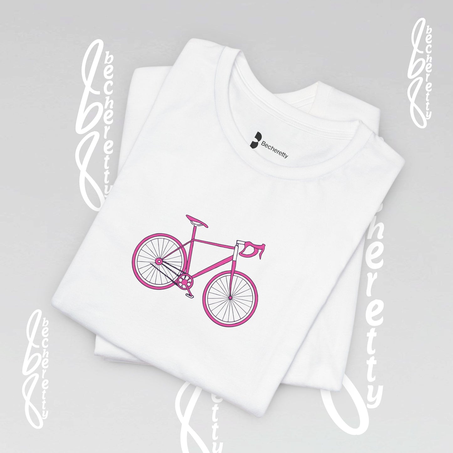 Pink Bike - Graphic T-Shirt Becheretty - Perfect gift for Bike Lovers - Casual Wear