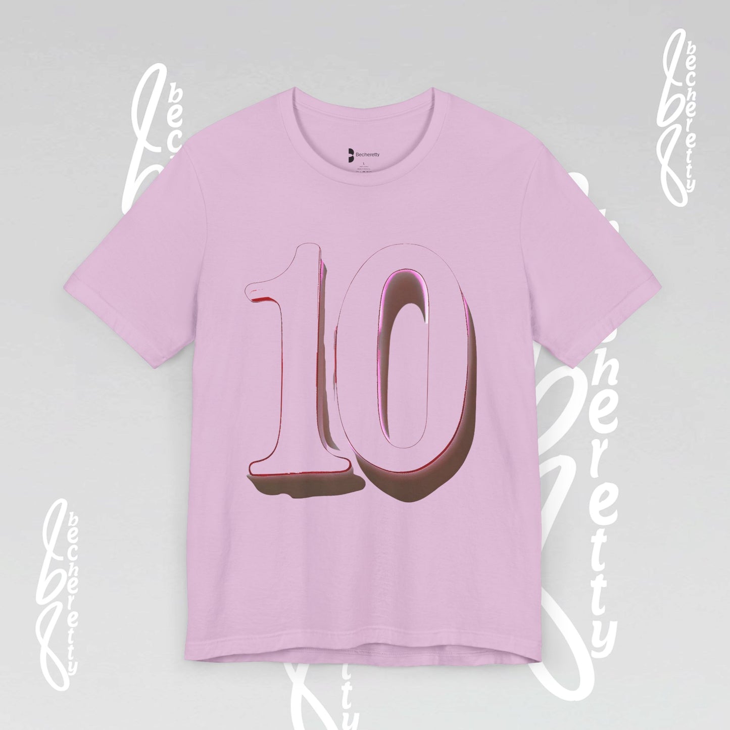 Number 10 - Graphic Unisex Tee - Becheretty Minimalist Style - Everyday Comfort, Sports Lovers