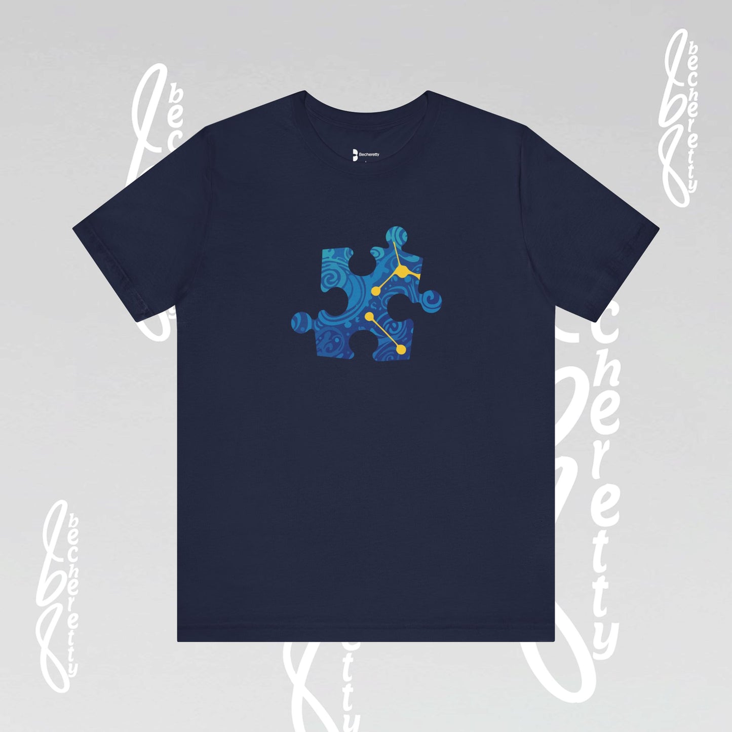 Support Autism awareness Puzzle Graphic Becheretty - Dress for a difference, casual wear