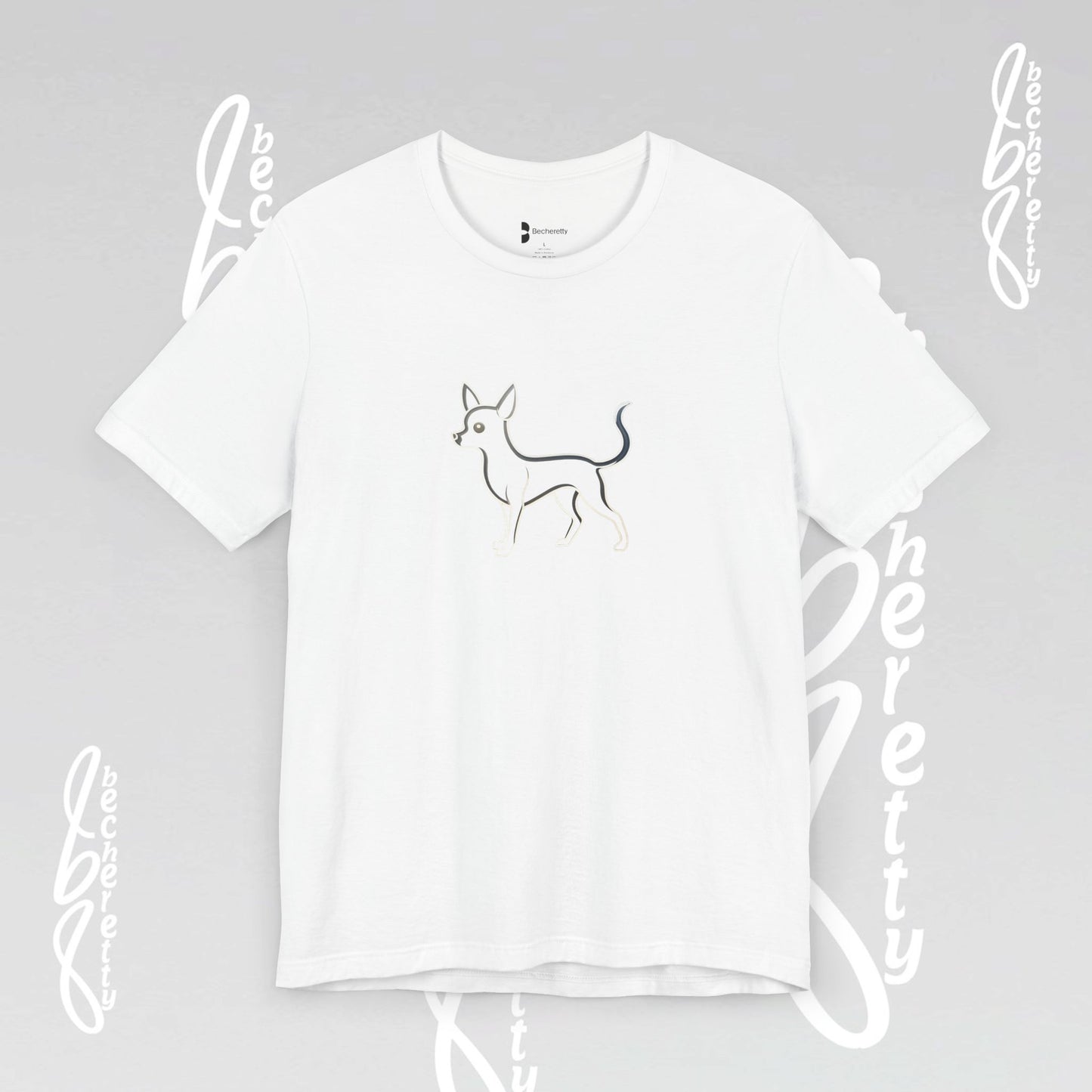 Chihuahua T-Shirt Unisex - Minimalist Art Graphic Becheretty - Trendy Tee - Casual Wear