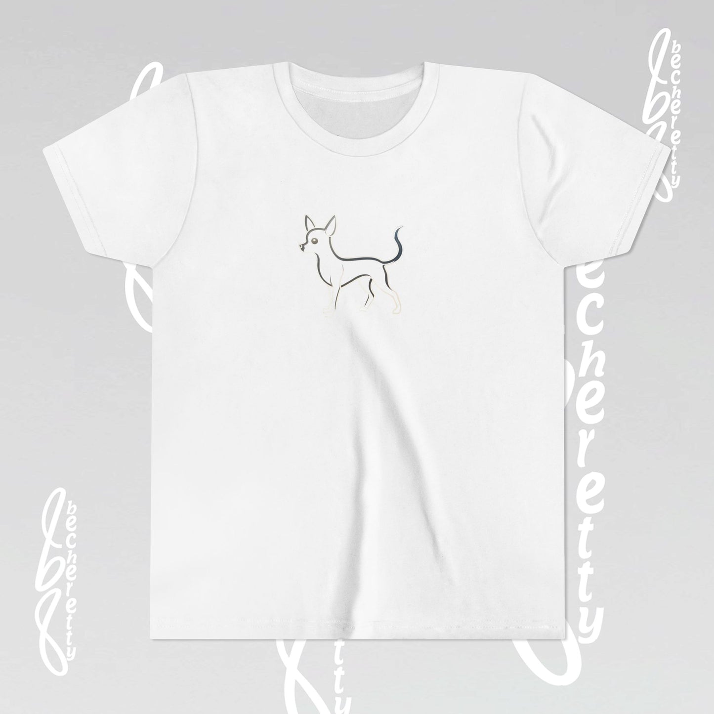 Youth T'Shirt - Graphic Chihuahua - Minimalist Art Becheretty