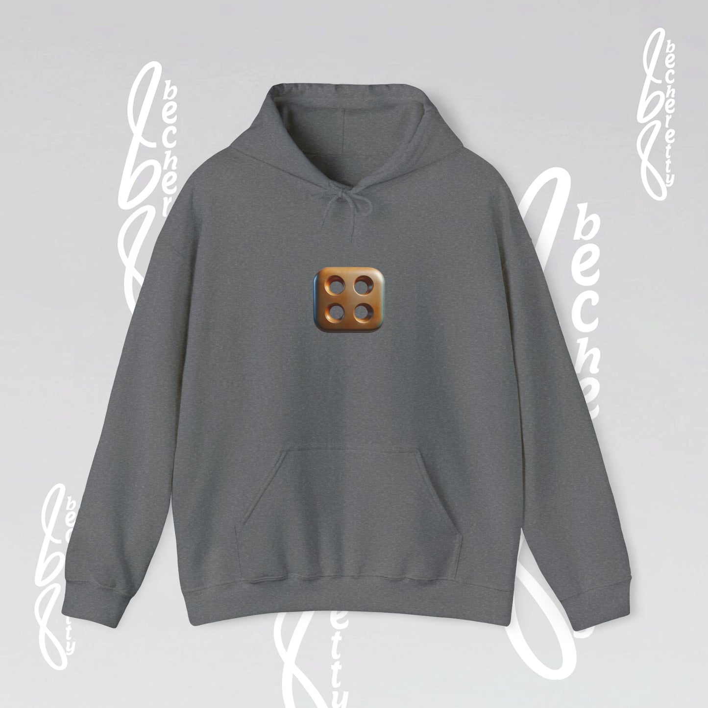 Graphic Unisex Hoodie Becheretty - Original Artistic Dice Design - Art Minimalist